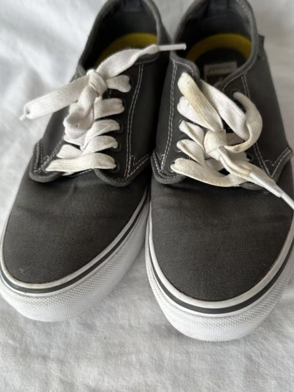 Vans Ortholite Women's Gray Low Top Casual Sneaker LaceUp Skater Shoe Canvas